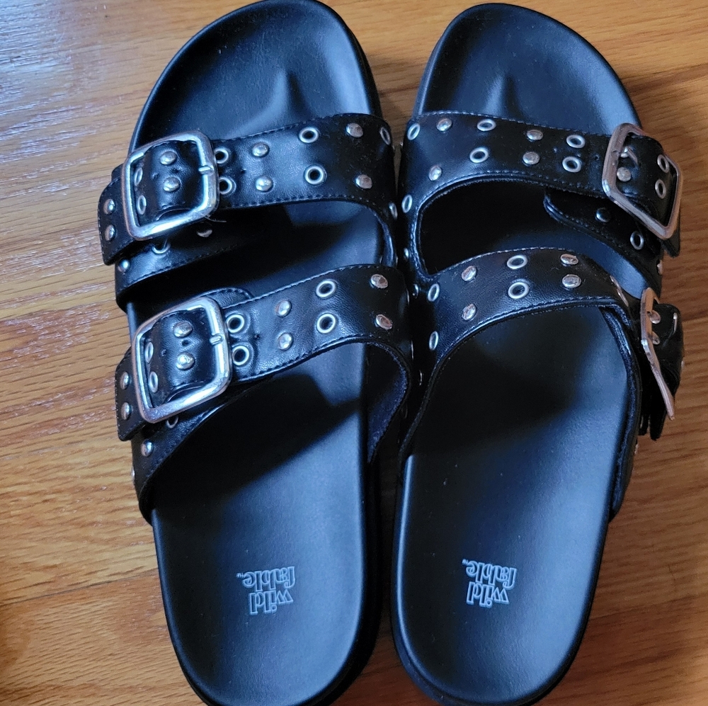 Wild Fable Woman's Black Platform Sandals.